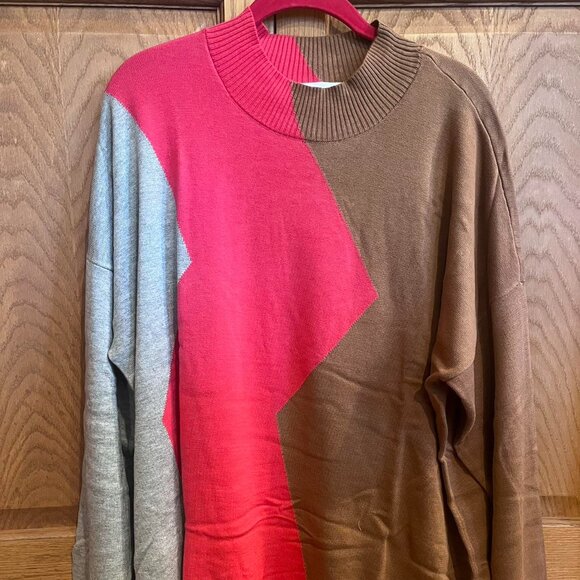 Like New Belle by Kim Gravel Zig Zag Color Block Sweater - Picture 2 of 4